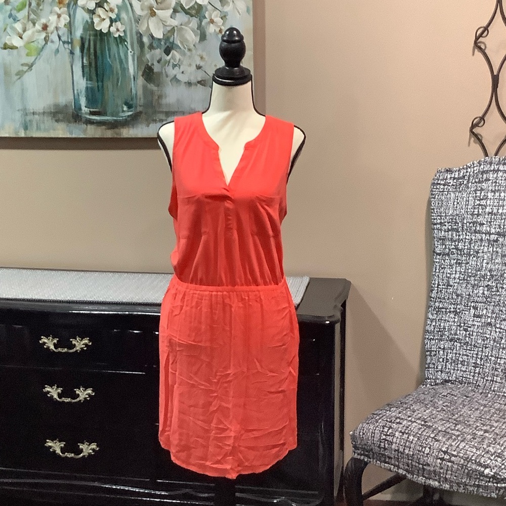 Vibrant Sleeveless Orange Dress